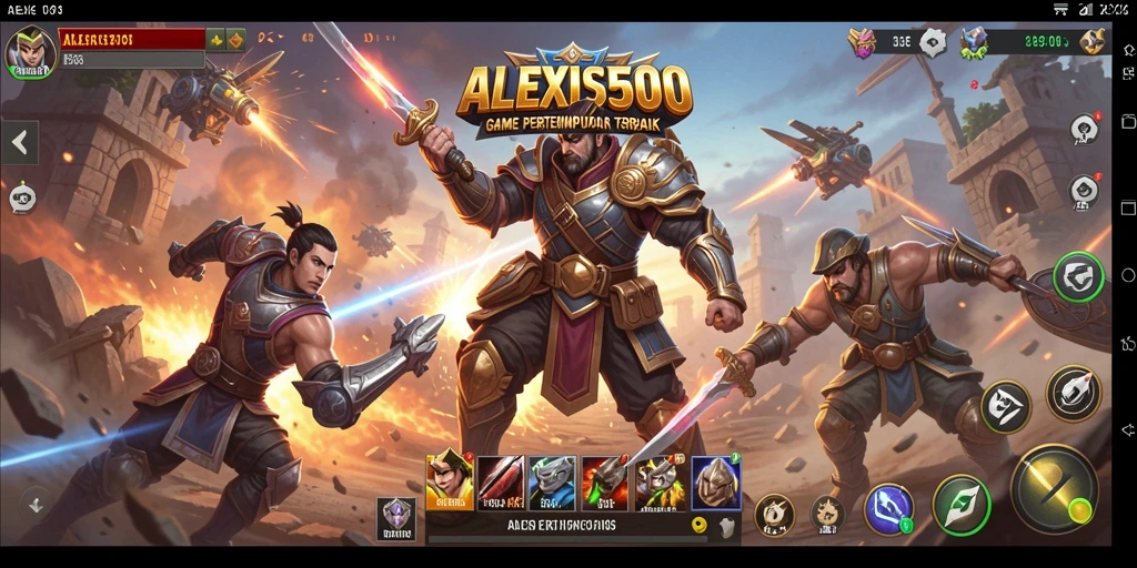 Tampilan gameplay ALEXIS500 yang intens dan seru.