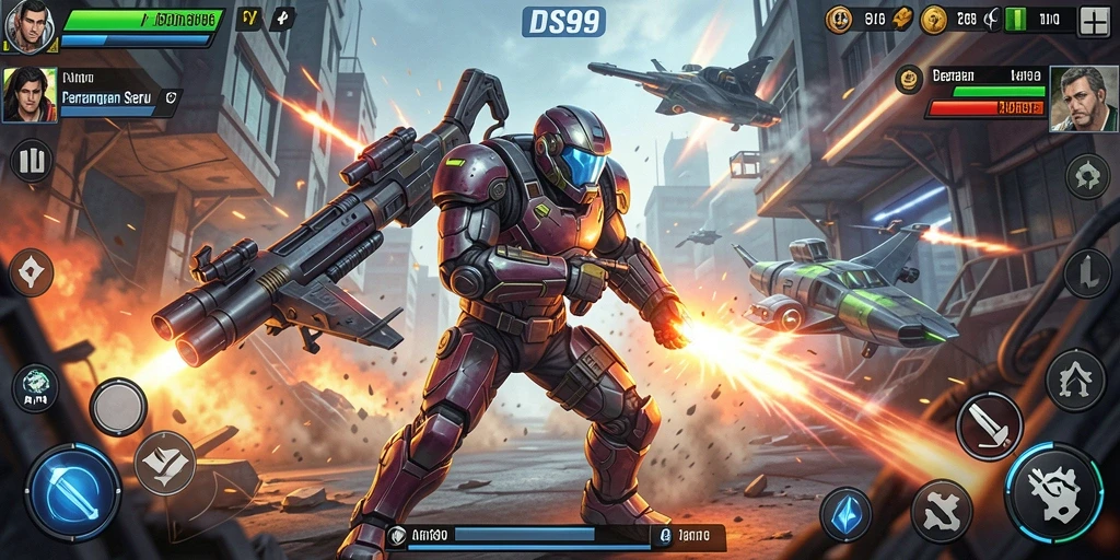 Tangkapan layar gameplay seru dari DS99, menampilkan aksi yang mendebarkan.