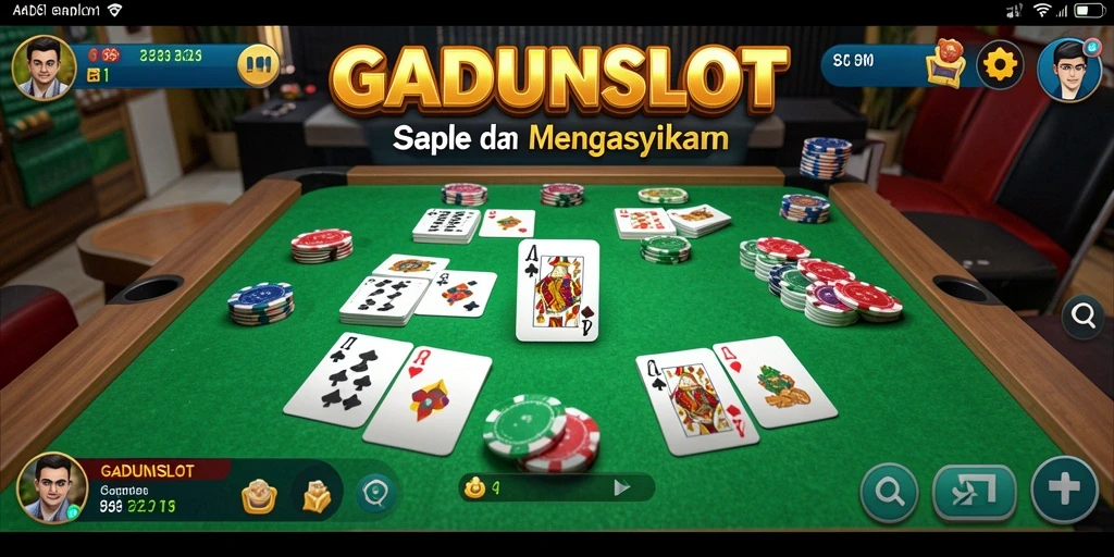 Tangkapan layar utama GADUNSLOT menampilkan aksi seru bermain Gaple.