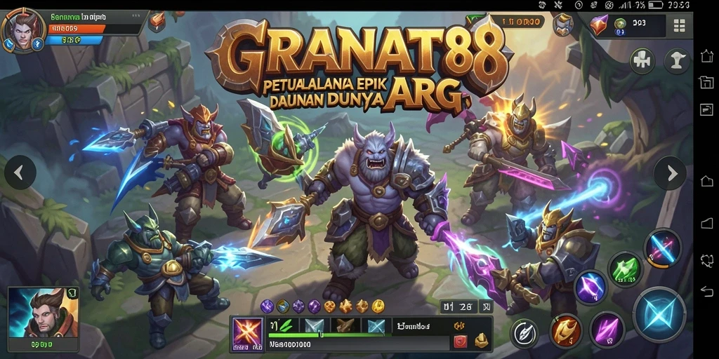 Tampilan aksi seru dalam gameplay ARPG GRANAT88.