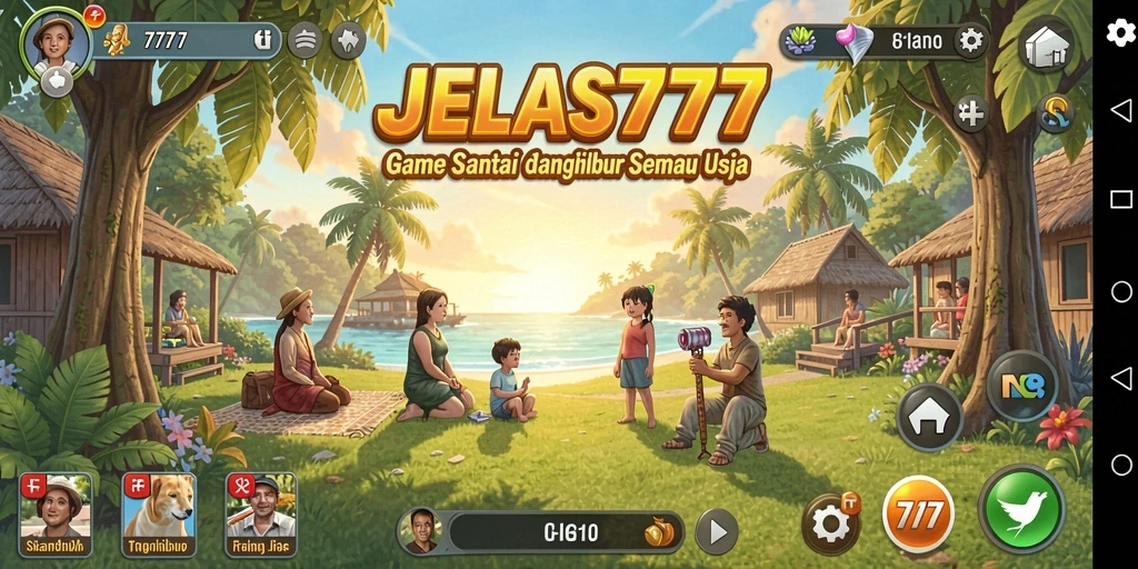 Tampilan permainan JELAS777 yang menarik dan penuh warna.