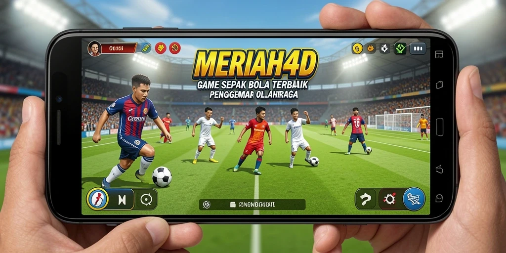 Tampilan gameplay mendebarkan dalam MERIAH4D dengan aksi sepak bola yang realistis.