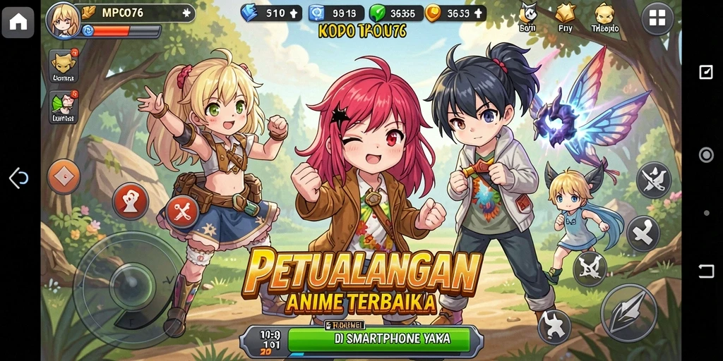 Menampilkan karakter anime dengan aksi seru dan grafis yang menakjubkan.