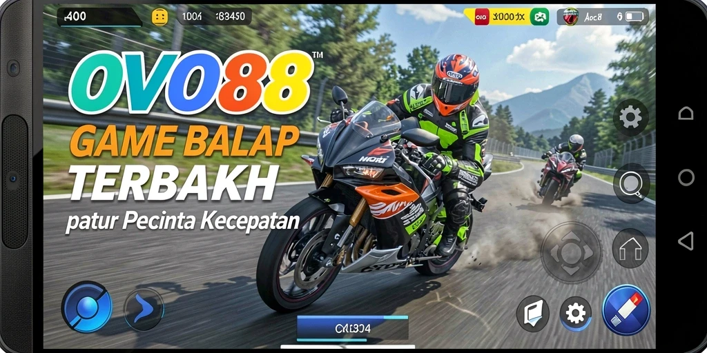 Gameplay seru OVO88 dengan balapan motor yang mendebarkan.