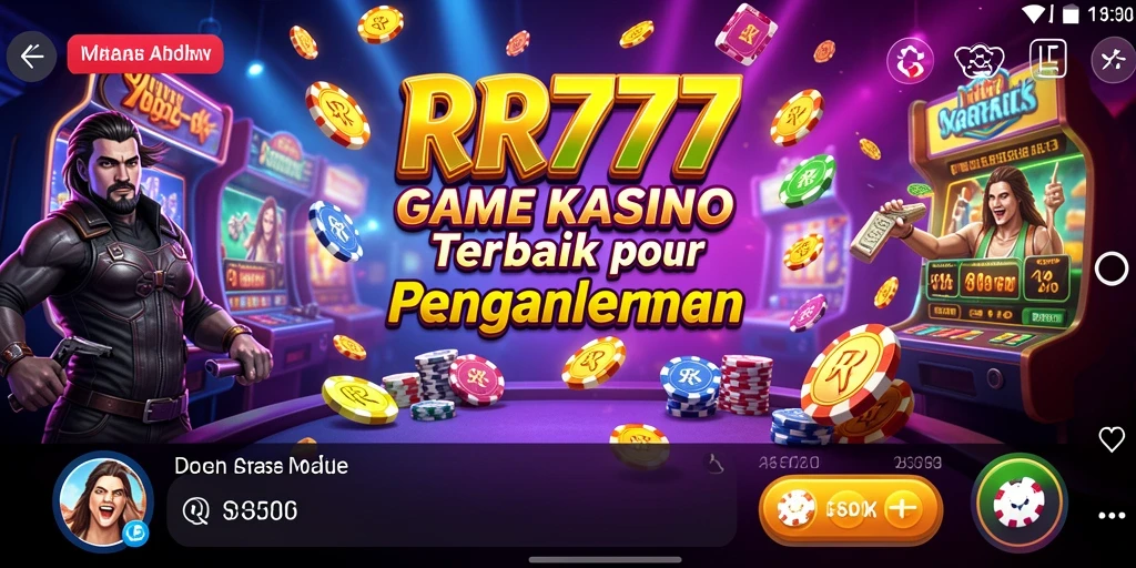Screenshot gameplay RR777 menampilkan mesin slot yang penuh warna dan interaktif.