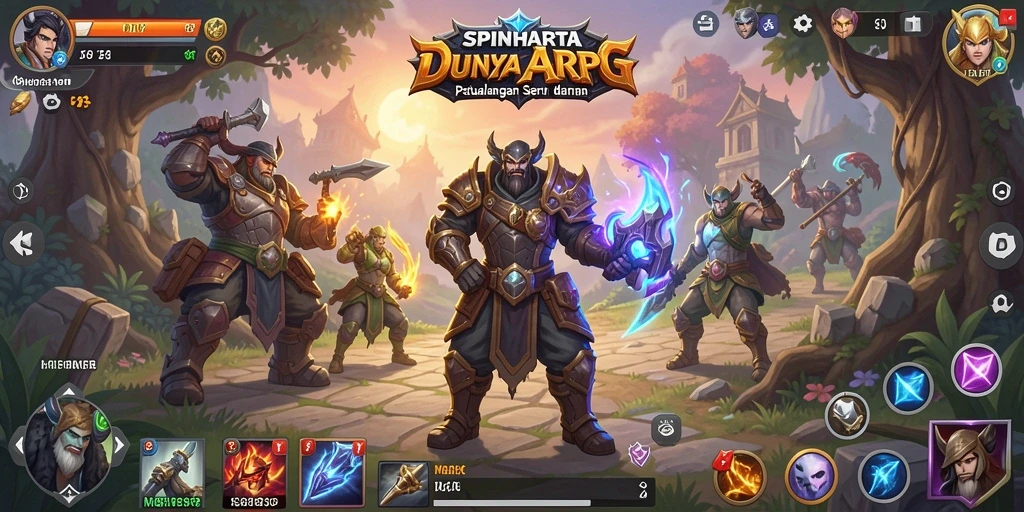 Tangkapan layar menampilkan aksi seru dalam game ARPG.